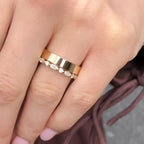 Emerald Cut Moissanite Engagement Ring Set Radiant Bridal Set  Wedding Ring Set Anniversary Ring With Two Matching Band