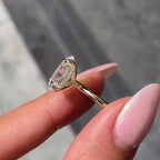 Oval Cut Lab Grown Engagement Ring Hidden Halo Solitaire Ring  Wedding Ring Anniversary Rings For Women Promise Ring