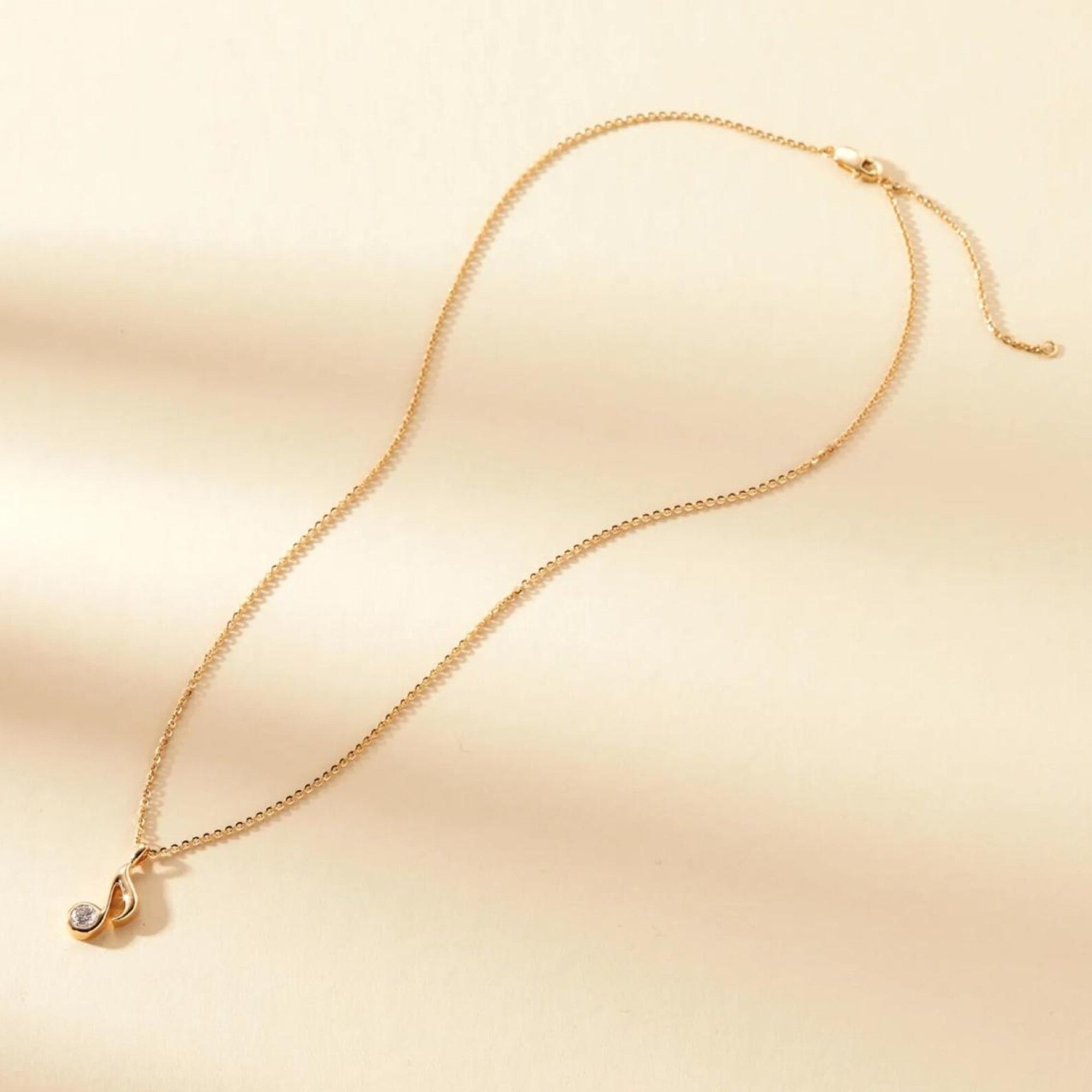 0.30 CT Musical Note Pendant Necklace  Round Moissanite Diamond