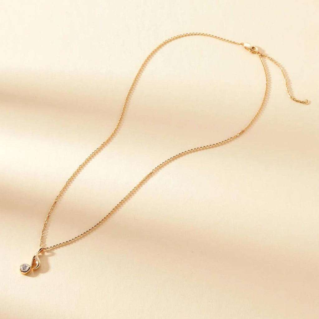 0.40 TCW Emerald Cut Lab Diamond Gold Necklace, Minimalist Solitaire Pendant, Dainty Anniversary Gift Jewelry