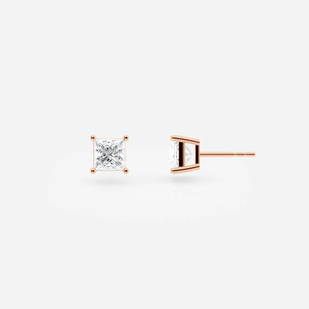 1.00 TCW Princess Lab Grown Diamond Stud Earring Gift For Her