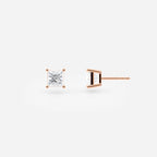 1.00 TCW Princess Lab Grown Diamond Stud Earring Gift For Her