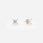 1.00 TCW Princess Lab Grown Diamond Stud Earring Gift For Her
