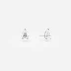 Dainty 2.00 TCW Pear Lab Diamond Stud Earrings Elegant Teardrop Design