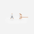Dainty 2.00 TCW Pear Lab Diamond Stud Earrings Elegant Teardrop Design