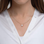 1.00 CT Pear Cut Lab-Grown Diamond Pendant Necklace Gold Solitaire Drop, IGI Certified