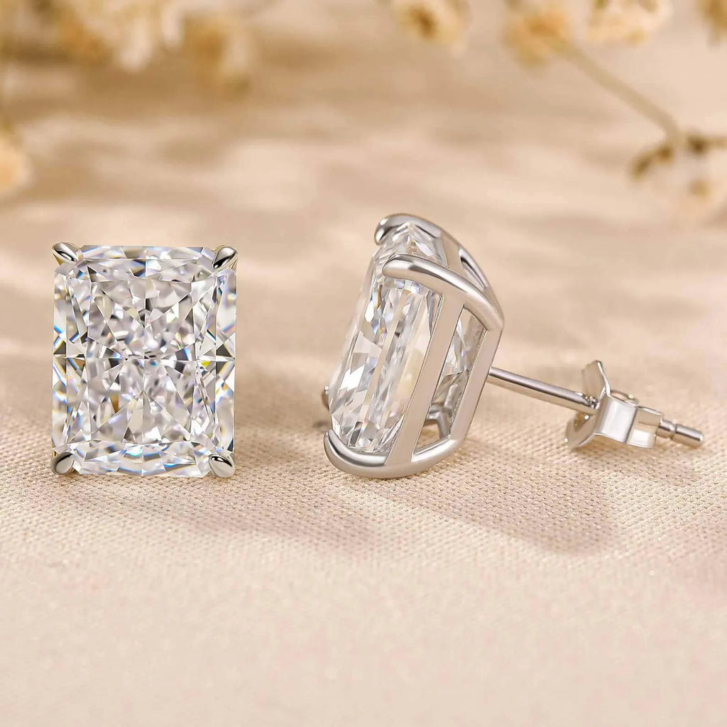 4.00 TCW Radiant Cut Lab Grown Diamond Stud Earring Classic Daily wear Jewellery