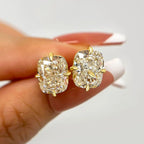 3.00 TCW Elongated Cushion Cut Moissanite Diamond Stud Earring Modern Everyday Elegance