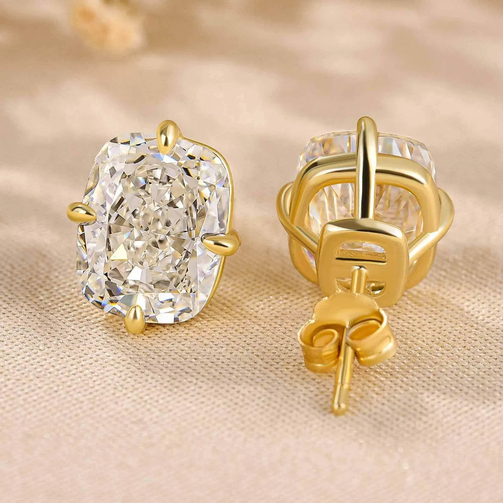 3.00 TCW Elongated Cushion Cut Lab Grown Diamond Stud Earring Modern Everyday Elegance