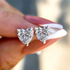 2.00 TCW Heart Cut Lab Grown Diamond Stud Earring For Love