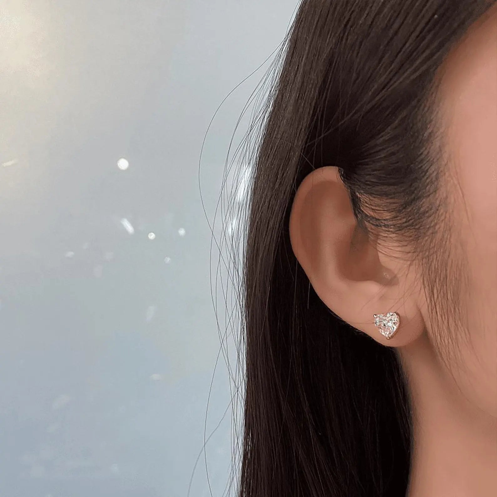 2.00 TCW Heart Cut Lab Grown Diamond Stud Earring For Love
