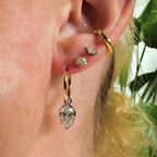 2.00 TCW Pear Moissanite Diamond Hoop Drop Earrings Elegant Bridal Jewelry