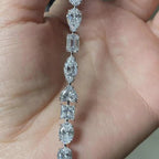 Multi Stone Moissanite Diamond Tennis Bracelet, Cocktail Diamond Modern Luxury Bracelet