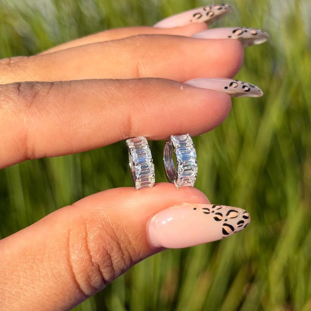 0.80 TCW Emerald Cut Lab Grown Earring Gift For Her