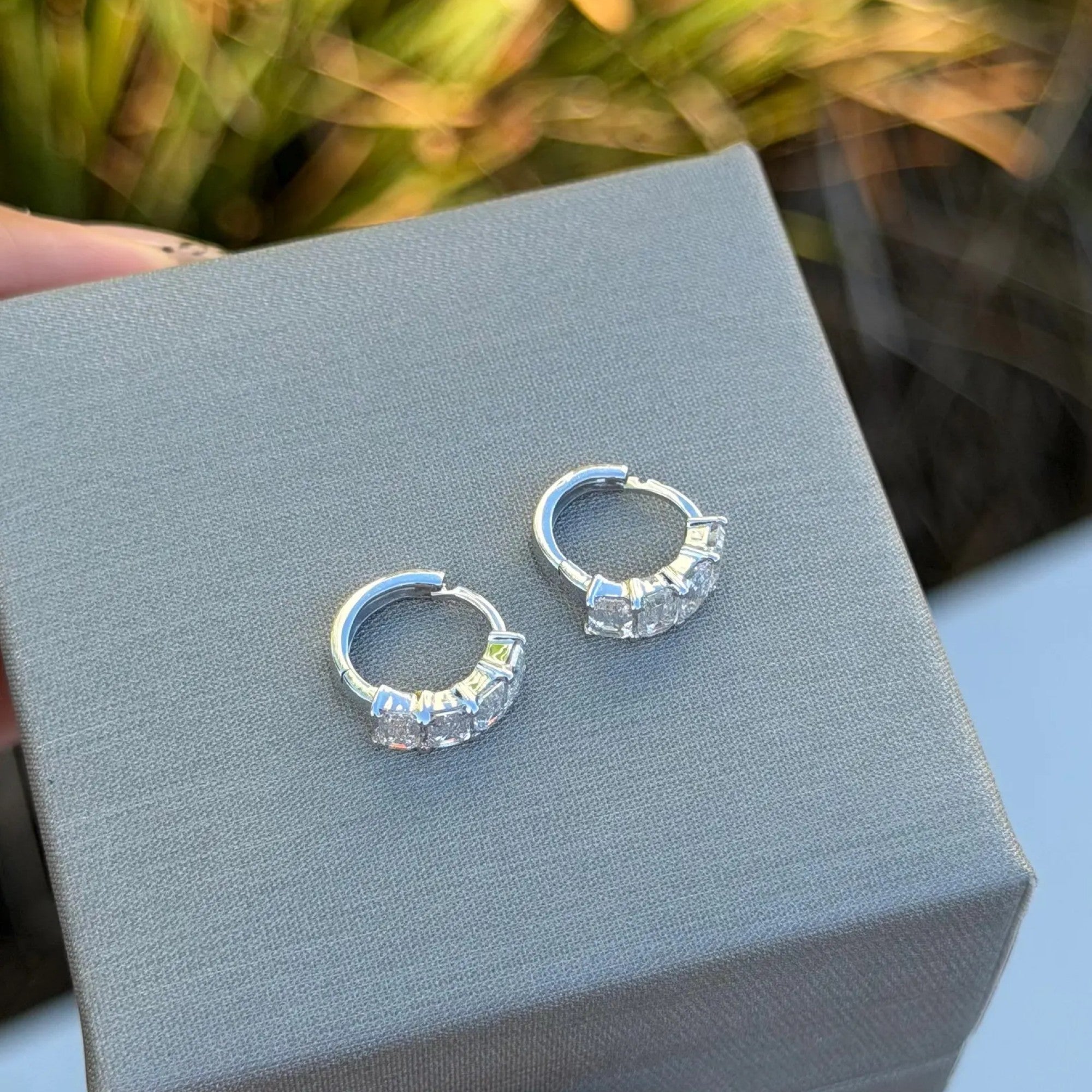 0.80 TCW Emerald Cut Lab Grown Earring Gift For Her