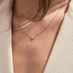 0.56 Round Cut Gold Star of David Necklace Lab Grown Diamond Pendant
