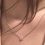0.56 Round Cut Gold Star of David Necklace Moissanite Diamond Pendant