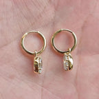 2.00 TCW Oval Cut Lab Grown Diamond Hoop Earring Eight Prong Unique Jewellery
