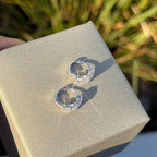 0.80 TCW Emerald Cut Moissanite Earring Gift For Her