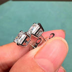 2.00 TCW Asscher Cut Moissanite Diamond Stud Earring Dailywear Gift