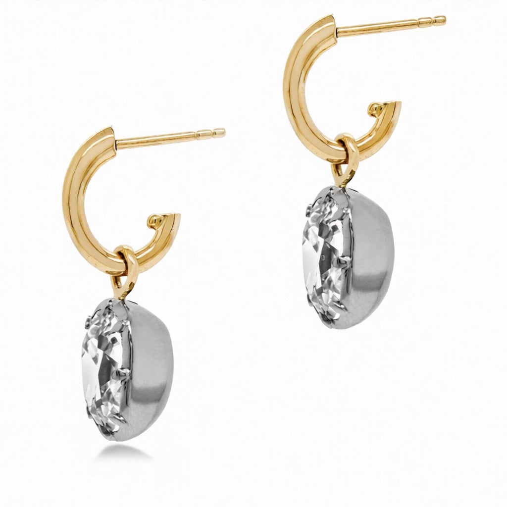 3.00 TCW Old Mine Cushion Cut Moissanite Diamond Hoop Drop Earring Bezel and Prong Dailywear Jewellery