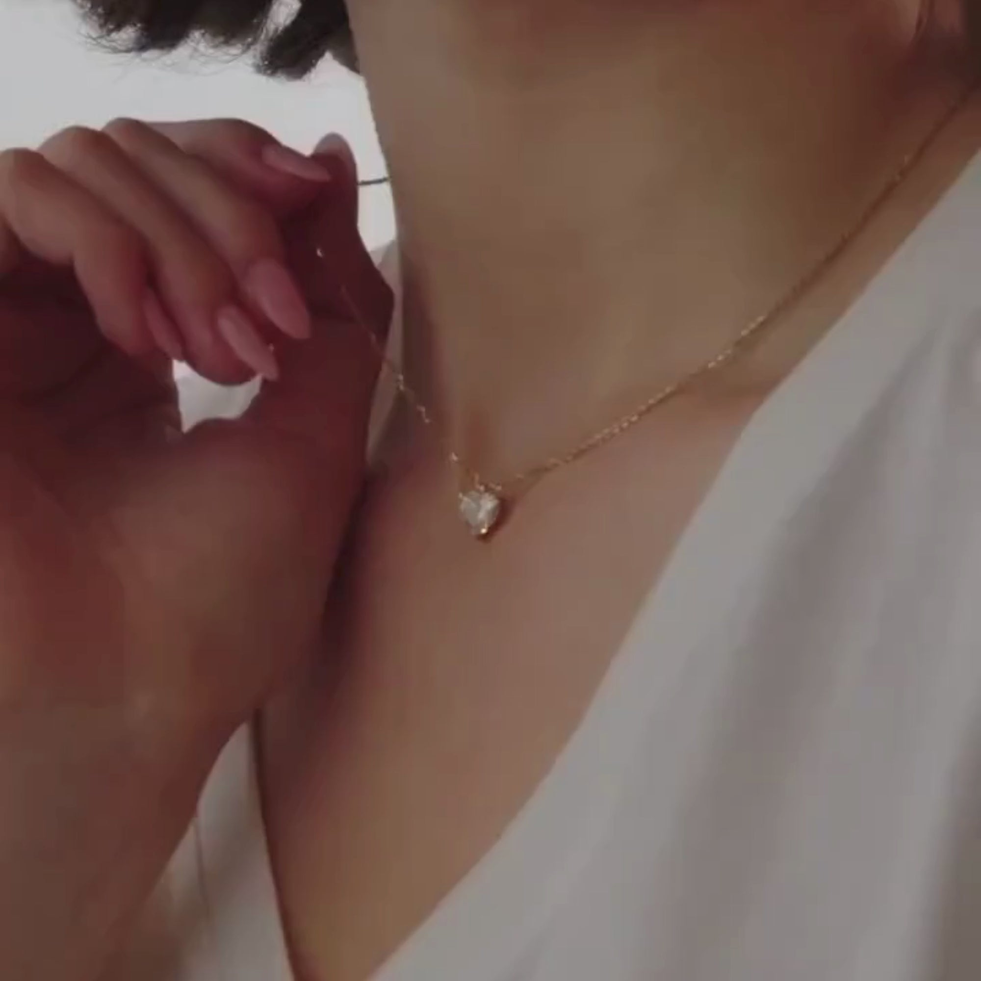 1.50 CT Heart Cut Lab Grown Diamond Necklace, Gold Solitaire Pendant Jewelry