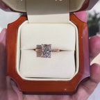 Radiant Cut Lab Grown Diamond Solitaire Engagement Ring in Rose Gold
