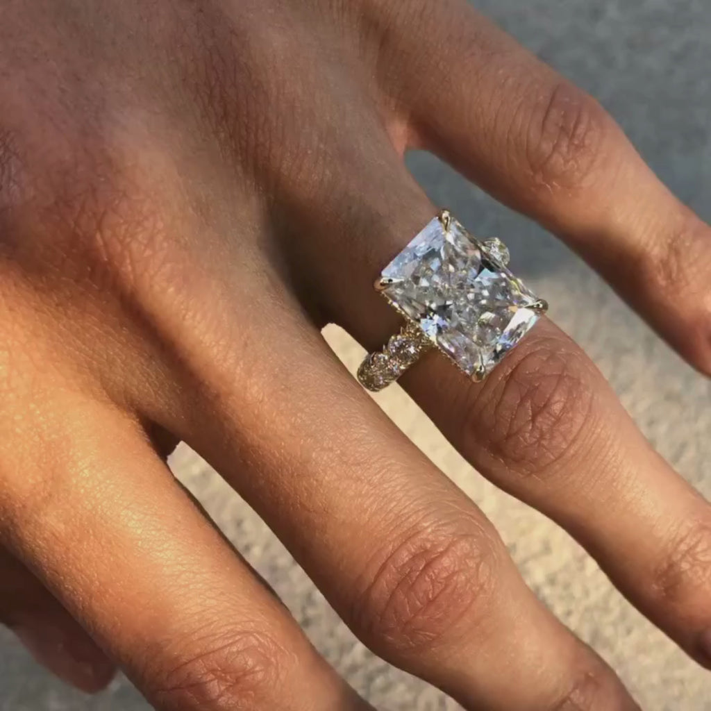 Radiant Cut Lab Grown Diamond Engagement Ring