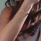 1.00 CT Emerald Cut Lab Diamond Bangle Minimalist Anniversary Gift