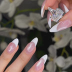 Elongated Cushion Split Shank Moissanite Engagement Ring Gold Wedding Anniversary Ring