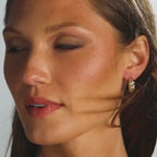 0.80 TCW Round Cut Lab Grown Diamond Huggie Hoop Earring Elegant Twist Design