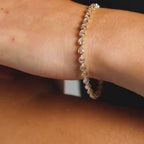 4.30 TCW Pear Lab Diamond Bracelet Gold Bezel Setting Jewellery