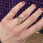 Oval Rose Cut Lab Grown Engagement Ring Unique Eight Prong Wedding Ring