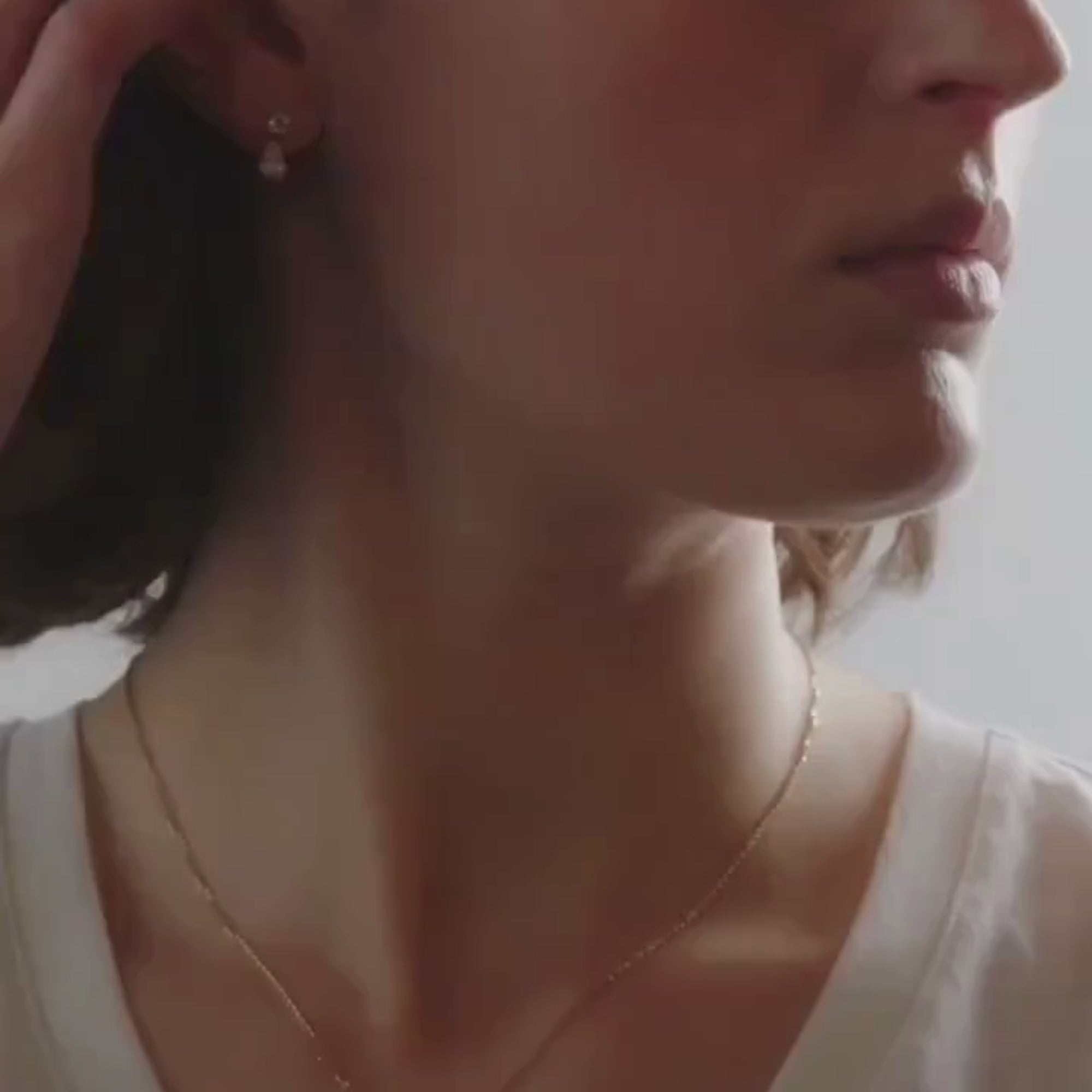 0.40 TCW Emerald Cut Lab Diamond Gold Necklace, Minimalist Solitaire Pendant, Dainty Anniversary Gift Jewelry