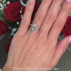 Marquise Cut Engagement Ring Distance Pave Lab Grown Ring  Wedding Rings For Women Solitaire Ring Anniversary Gift For Her