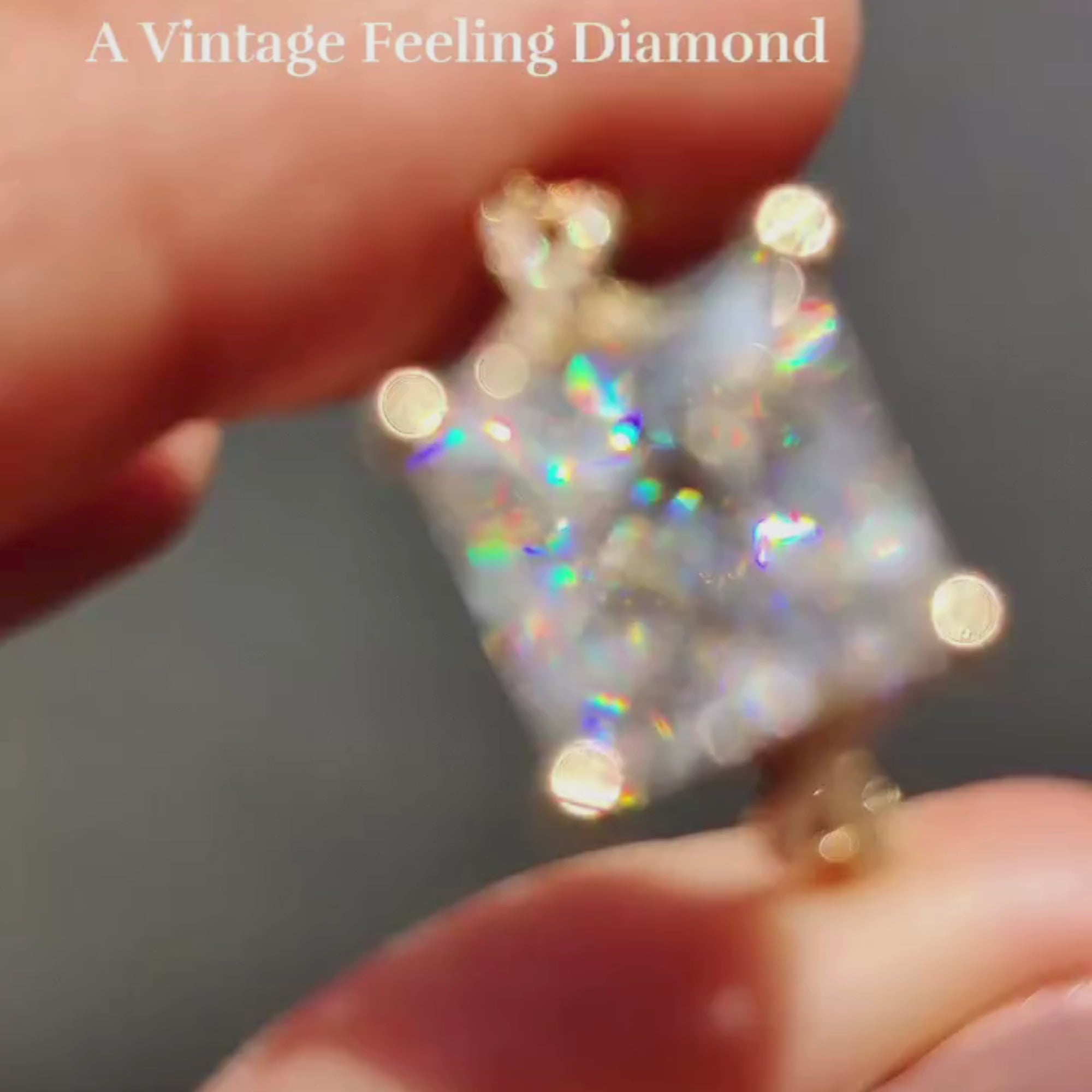 Princess Cut Lab Grown Engagement Ring Twisted Band Gold Wedding Ring