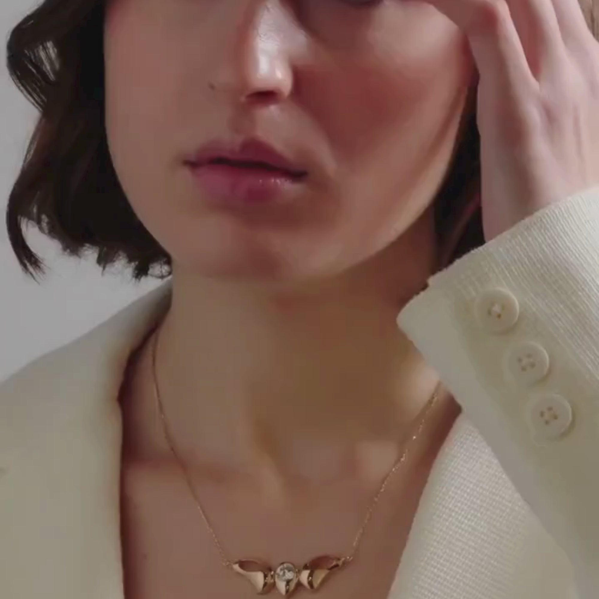 1.50 CT Round Cut Lab Grown Diamond Necklace, Gold Modern Pendant Jewelry